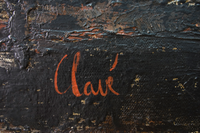 Firma de Clav&eacute; sobre craquelado
